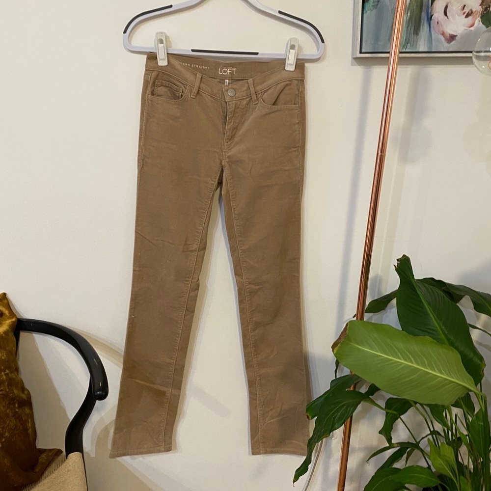 Tan corduroy pants by Loft